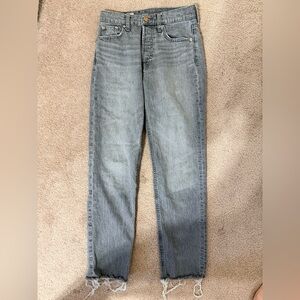GAP Women's Straight Leg Jeans in Gray